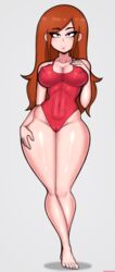 1girls areola_bulge auburn_hair big_breasts breasts brown_hair camel_toe cameltoe cleavage cleft_of_venus curvy drunkavocado ears erect_nipples eyebrows_visible_through_hair eyes_visible_through_hair female female_only freckles front_view full_body gluteal_fold gravity_falls hand_on_own_chest hourglass_figure innie_pussy inverted_nipples knees large_breasts lifeguard light_skin long_hair looking_at_viewer mound_of_venus navel_line nipples nipples_visible_through_clothing one-piece_swimsuit orange_hair patreon_username puffy_areola puffy_areolae red_hair red_swimsuit see-through solo straight_hair swimsuit thick_bottom_lip thick_thighs tight_clothes tight_clothing tight_swimsuit toes url vulva wendy_corduroy wide_hips