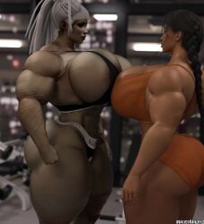 2girls 3d athletic athletic_female big_ass big_breasts big_thighs breasts breasts_bigger_than_head bust busty chest curvaceous curvy curvy_figure endlessrain0110 enormous_breasts female female_focus fit fit_female giant_breasts giantess gigantic_breasts hips hourglass_figure huge_ass huge_breasts human hyper_breasts large_ass large_breasts legs light-skinned_female light_skin luna_(endlessrain0110) massive_breasts mature mature_female mila_(endlessrain0110) mini_giantess muscles muscular muscular_female original original_character original_characters round_ass round_breasts slim_waist tall_female thick thick_ass thick_hips thick_legs thick_thighs thighs toned toned_female voluptuous voluptuous_female waist wide_ass wide_hips wide_thighs