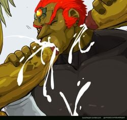 bara blowjob burankoprn ganondorf gay goron interspecies male_focus male_only nintendo tagme the_legend_of_zelda yaoi