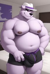 ai_generated anthro boxers boxers_(clothing) bulge bulge_grab chubby furry furry_only grabbing_bulge male male_only uhyeah youtube youtuber