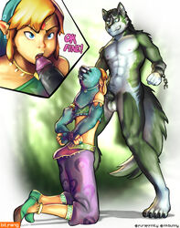 2boys androgynous anthro balls bitfang blonde_hair blue_eyes breath_of_the_wild canine canon_crossdressing clothed clothing crossdressing dual_persona duo erection fellatio femboy gerudo_link gerudo_sirwal gerudo_top gerudo_veil girly hair hourglass_figure humanoid hylian link link_(breath_of_the_wild) linkcest male mammal nintendo nipples nude open_mouth oral partially_retracted_foreskin penis selfcest sex sucking the_legend_of_zelda trap twilight_princess uncut video_games werewolf wolf_link yaoi