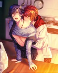 blue_eyes from_behind ichinose_tokiya otoya_ittoki uta_no_prince-sama yaoi