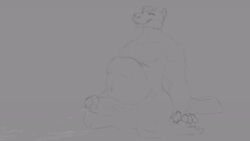 1boy 2018 anal anal_masturbation anal_sex animated anthro balls barazoku big_balls big_penis closed_eyes cum cum_on_ground cumshot dildo dildo_sitting ejaculation fur george_(bottler) implied_anal male male_only mammal masturbation monochrome musclegut muscular muscular_male mustelid nude orgasm otter overweight penetration penis sex_toy simple_background sitting sketch smile solo stomach_bulge tabuley uncut vein