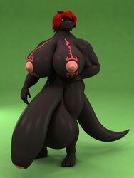 1futa 3d anthro anthroanim areolae balls ballsack black_penis breast_tattoo breasts club_shaped_penis curvy dangling_testicles erect_nipples flaccid foreskin futa_only futanari hair hand_on_hip hanging_balls humanoid_penis hyper hyper_balls hyper_breasts hyper_penis intersex muscular muscular_futanari nadeena nipples nude penis piercing red_hair reptile sagging_balls scalie simple_background snake solo thick_penis thick_tail thick_thighs tribal_tattoo unretracted_foreskin wide_hips