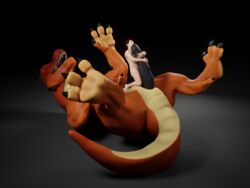 2017 3d anthro blender claws doublescale dragon human macro male mammal paws reptile scalie size_difference soles