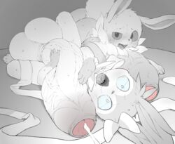 2018 2boys 4_fingers 4_toes all_fours anthro ass balls big_balls big_ears big_penis big_testicles blue_eyes claws cum drooling duo eevee eeveelution feet femboy foreskin fur furry girly grey_background half-closed_eyes hi_res holding hug huge_balls huge_penis huge_testicles humanoid_penis hyper hyper_balls hyper_penis hyper_testicles interspecies large_balls large_penis large_testicles long_ears long_penis looking_at_viewer lying male male_only masturbation nintendo nude on_side open_mouth partially_colored paws penis penis_on_face pink_skin pokémon_(species) pokemon pokemon_(species) pokemon_rgby pokemon_xy precum ribbon ribbons saliva small_but_hung smile spread_legs sweat sylveon syuro tail tears testicles thick_penis tongue tumblr uncircumcised uncut veins veiny_penis video_games wet