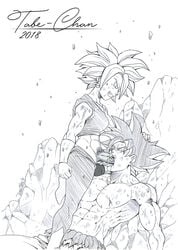 1boy 1futa 2018 balls breasts domination dragon_ball dragon_ball_super earrings erection fellatio fusion futa_on_male futadom futanari hand_on_head intersex kefla large_penis legendary_super_saiyan male medium_breasts muscular_futanari muscular_male oral penis penis_out potara_earrings saiyan short_hair sketch spiky_hair super_saiyan super_saiyan_2 tabe-chan topless torn_clothes tournament_of_power veiny_penis