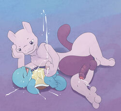 2018 2_toes 2boys 3_fingers argon_vile arm_support balls belly blue_skin closed_eyes cum cum_on_chest cum_on_leg cum_on_self cum_on_stomach cumshot digital_media_(artwork) ejaculation excessive_cum feet feline foreskin furry gay handjob humanoid_penis interspecies larger_male legendary_pokemon looking_at_partner lounging lying male male_only mewtwo nintendo no_nipples nude on_back on_side open_mouth open_smile orgasm partially_retracted_foreskin paws penis pokemon pokemon_(species) pokemon_rgby purple_background purple_eyes purple_fur retracted_foreskin scalie shell size_difference smaller_male smile squirtle testicles tongue uncircumcised uncut video_games wide_hips yaoi