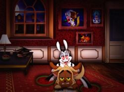 amegared bunnicula bunnicula_(series) chester comic feline lagomorph male mammal rabbit sex sleeping tentacle yaoi