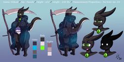 1girls 2018 animal_humanoid anthro anthro_only ass big_breasts big_butt breasts cloak clothed clothing deity digital_media_(artwork) dragon dragon_humanoid fabianoferreira female female_only frown green_eyes hi_res holding_object holding_weapon horn huge_butt humanoid looking_at_viewer melee_weapon model_sheet nildusk_(ninstarrune) polearm pussy scalie scalie_female scalie_only scary_face scythe simple_background solo solo_female standing thick_thighs toto_draw voluptuous voluptuous_female weapon wide_hips