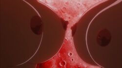 2girls animated bloody_celica breasts erect_nipples female female_only fight_ippatsu!_juuden-chan!! huge_breasts multiple_girls nipples nipples_touching screencap sweetie_milly symmetrical_docking yuri