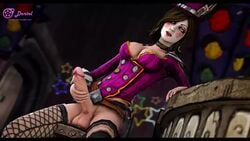 1futa 3d animated balls borderlands borderlands_2 breasts cleavage dentol dickgirl erection futa_only futanari intersex mad_moxxi masturbation no_sound penis solo source_filmmaker testicles video