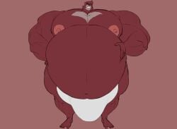 anthro bear belly bulge hand_on_belly huge_belly huge_bulge huge_pecs itzcharlie kosmonius kumatetsu looking_at_viewer male male_only musclegut muscular muscular_male nipples pecs solo solo_male the_boy_and_the_beast