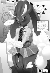 ... 1boy black_panties blush buckteeth bulge clothed clothing crossdressing cum cum_through_clothes cum_through_clothing english_text eyelashes female femboy furry girly half-closed_eyes heart hud lagomorph looking_at_viewer lopunny male male_lopunny male_only male_pokemon masturbation monochrome necktie nintendo original_character panties picturd pikachu pokémon_(species) poke_ball pokemon pokemon_(species) pokemon_dppt shirt skirt smile solo solo_focus standing text thick_thighs thighhighs trap video_games wide_hips
