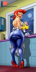 1girls anal anal_insertion ass buttplug_under_clothes cameltoe cartoon_network cleavage curvy dexter's_laboratory dexter's_mom erect_nipples female green_eyes hanna-barbera high_heels huge_areolae huge_ass huge_breasts large_ass orange_hair parasitius puffy_nipples red_hair red_lips short_hair thick_lips voluptuous wide_hips