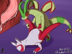 1boy 1girls ahe_gao ambiguous_penetration anal anal_sex antennae asbel_lhant_(artist) ass ass_grab back belly crying cum cum_inside doggy_style dragon edit female flygon green_skin half-closed_eyes heart holding internal interspecies latias long_neck male nintendo patreon penis pokemon pokemon_(species) pokemon_rse purple_background pussy_juice red_eyes red_fur red_skin scalie sex shadow size_difference slightly_chubby smile smirk standing standing_sex straight tail tears text url watermark wet white_fur wing_grab wings x-ray