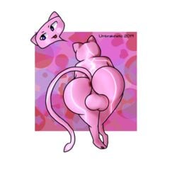 1boy 2019 alpha_channel alternate_color anthro anthrofied anus ass back bent_over big_ass big_testicles bioluminescence blush bubble_butt feet floating furry girly glowing huge_ass inviting large_ass legendary_pokemon long_tail looking_away male male_only mew nintendo nude original_character pawpads paws pink_background pink_fur pokémon_(species) pokemon pokemon_(species) pokemon_rgby presenting presenting_anus presenting_balls presenting_hindquarters purple_eyes seductive solo straight_hair stripes testicles text thick_thighs umbrakinetic video_games watermark white_fur wide_hips