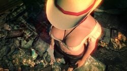 3d breasts cowboy_hat cowgirl female hitman hitman_absolution io-interactive lilly_s_dukes raining screenshot screenshot_edit twintails urban video_games wet_body wet_skin