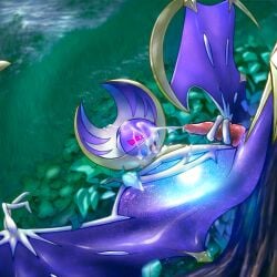 2023 against_natural_surface against_surface against_tree bat blue_glow bodily_fluids claws crescent_(shape) cum cum_drip cum_in_mouth cum_in_own_mouth cum_in_self cum_inside cum_on_face cum_on_own_face cum_on_self cum_string cumshot_on_own_face detailed_background dripping erection feral generation_7_pokemon genital_fluids genitals glowing glowing_body grass leaf legendary_pokemon lunala male male_feral mammal masturbation membrane_(anatomy) membranous_wings nintendo open_mouth outside penile penile_masturbation penis pink_sclera plant pokemon pokemon_(species) shoulder_stand solo spread_wings tapering_penis tohjoma tree upside-down water wing_claws wings