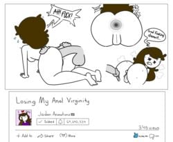 1girls 2boys anal anal_sex anus big_ass big_butt big_penis bimbo breasts brown_hair brown_skin doggy_style fellatio female first_time from_behind invisible_penis jaiden jaiden_animations kissing light-skinned_male male mob_face penetration penis profanity pussy sex slobbyslapper sssir sssir8 straight vagina white_background white_skin youtube youtuber