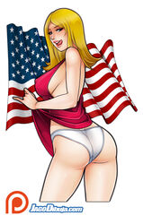 american_dad ass clothed dress francine_smith jago_dibuja looking_at_viewer milf mother panties standing tongue_out