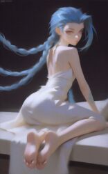 action_pose alluring anime_girl arcane ass backside badass bare_back bare_feet bed bedroom belt blue_eyes blue_hair boots booty braid bullet calm_lighting crazy crop_top crossed_legs dangerous detailed_background dress dynamic_pose elegant explosion exposed_feet exposed_shoulders eyebrows feet female figure fingerless_gloves fishbones flat_chest freckles gloves graffiti gun jinx league_of_legends leggings long_hair looking_over_shoulder loud_colors mad mischievous navel necklace neon nude_back open_mouth pale_skin pink_eyes pink_hair_tips playful pose psychopath punk purple_clothes rebel red_eyes relaxed resting rocket_launcher sexy_back shorts sitting_on_bed skin_tight slim smirk soft_light soles solo stockings striped_stockings suggestive swimsuit tattoo tattoo_on_thigh teeth thigh_gap tongue_out tranquil twin_braids twintails underboob villain weapon white_dress wild_smile zap_gun
