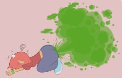 ass_up clothing fart fart_cloud fart_fetish farting female footwear furry furry_only lammy_lamb parappa_the_rapper playstation sony sony_corporation sony_interactive_entertainment sorollos stretching um_jammer_lammy wristwear yoga