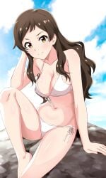 1girls bare_arms bare_belly bare_calves bare_chest bare_hands bare_hips bare_knees bare_legs bare_midriff bare_navel bare_shoulders bare_skin bare_thighs barefoot belly belly_button big_breasts bikini bikini_bottom bikini_only bikini_top breasts brown_eyebrows brown_eyes brown_eyes_female brown_hair brown_hair_female busty busty_female busty_girl busty_teen cleavage collarbone digital digital_art digital_drawing digital_drawing_(artwork) digital_media digital_media_(artwork) elbows exposed_arms exposed_belly exposed_chest exposed_hips exposed_legs exposed_midriff exposed_navel exposed_shoulders exposed_skin exposed_thighs female female_focus female_only fingers front-tie_bikini front-tie_bikini_top groin half_naked half_nude halterneck hand_behind_head high_resolution highres idolmaster idolmaster_million_live! inguinal_crease inguinal_ligament kiniro_tofu kitazawa_shiho knee_up knees large_boobs large_breasts lean_figure long_hair looking_at_viewer midriff naked naked_female naked_woman narrow_waist navel nipple_bulge nude nude_female nudity outdoor outdoor_nudity outdoors outside plump_breasts semi_nude shiny_breasts shiny_hair shiny_legs shiny_shoulders shiny_skin shiny_thighs shoulders side-tie_bikini sitting slender_body slender_waist slim_waist solo string_bikini swimsuit swimwear teenage_tits the_idolm@ster the_idolm@ster_million_live! thick_thighs thighs white_bikini white_bikini_bottom white_bikini_top white_string_bikini white_swimsuit white_swimwear