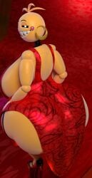 2024 3d_(artwork) anthro avian beakless big_breasts bird breasts chicken clothing cyanu_(modeler) digital_media_(artwork) doublestuffnsfw dress ear_piercing ear_ring female fishnet_clothing fishnet_legwear fishnet_stockings five_nights_at_freddy's five_nights_at_freddy's_2 footwear galliform gallus_(genus) hi_res high_heels legwear machine phasianid piercing red_clothing red_dress ring_piercing robot scottgames sharp_teeth shoes solo teeth thick_thighs toy_chica_(cyanu) toy_chica_(fnaf) yellow_body yellow_skin