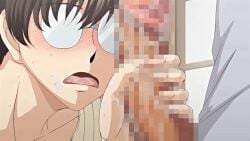 1boy 1girls 2020 20s age_difference animated cheating_(relationship) female helping hitozuma_mitsu_to_niku housewife large_penis male masturbation mature_female obasan_(hitozuma_mitsu_to_niku) older_female_and_younger_male penis queen_bee_(animation_studio) rubbing stroking_cock tagme teaching yukio_(hitozuma_mitsu_to_niku)