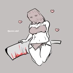 bag_over_head bandeau blood cleaver dark_souls doodle female female_only fromsoftware loincloth maneater_mildred mask masked masked_female omochi_anko3 plump solo wide_hips