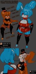 bonfie bonfie_(cryptia) bonnie_(fnaf) cum cum_in_mouth cum_on_body cum_on_face fnaf fnaf_2 fnia freddy_(fnaf) fredina's_nightclub joke joke_art meme toy_bonfie toy_bonnie_(fnaf) toy_freddy_(fnaf)