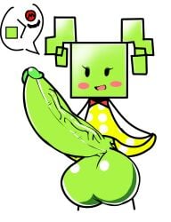 2020 balls big_balls big_penis black_arms black_eyes black_legs blush blush_stickers clothing digital_media_(artwork) dress erection eyelashes featureless_hands featureless_legs female female_humanoid futa_humanoid futanari genitals glans glistening glistening_balls glistening_genitalia glistening_glans glistening_penis green_balls green_body green_eyelids green_glans green_hair green_penis green_skin hair hi_res huge_balls huge_cock humanoid humanoid_genitalia humanoid_penis hyper hyper_balls hyper_genitalia hyper_penis intersex intersex_humanoid mario_bros mimi_(paper_mario) mimi_(super_paper_mario) nintendo not_furry open_mouth open_smile paper_mario pattern_clothing pattern_dress penis pink_blush pink_tongue simple_background smile solo speech_bubble spots spotted_clothing spotted_dress square_(anatomy) standing tongue twintails unknown_artist vein veiny_penis white_background yellow_clothing yellow_dress