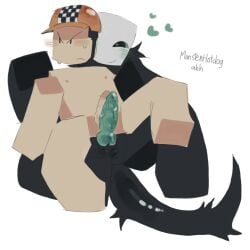 balls big_penis black_body blush die_of_death_(roblox) doodle frown fur heart heart_eyes helmet hotdog_(die_of_death) knotted_penis male male/male male_only naked naked_male normal_penis penis pursuer_(die_of_death) roblox roblox_game robloxian self_upload sexmaster99 skin small_penis tail white_head
