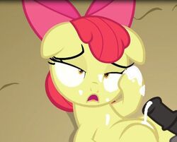 apple_bloom_(mlp) eyes hair my_little_pony read red skin tagme yellow_body