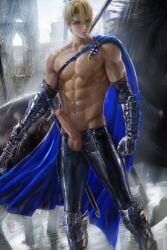 big big_penis blonde_hair blue_eyes cock dick dimitri_alexandre_blaiddyd male_only muscular_male sakimichan