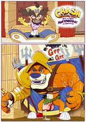 balls coliseum comic crash_(series) crash_bandicoot:_warped doctor_neo_cortex english_text foreskin full_color gladiator male male_only muscular penis tawny_otter tawnyotter tiny_tiger uncut