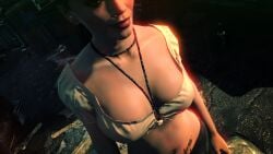 3d breasts cowboy_hat cowgirl female hitman hitman_absolution io-interactive lilly_s_dukes raining screenshot screenshot_edit twintails urban video_games wet_body wet_skin