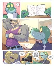 2025 4_fingers anole anthro anti_dev asking asking_another ass belly big_butt big_penis blockage_(layout) border buckteeth bulge clothed clothed/nude clothing cmnm colored comic dated dialogue digital_drawing_(artwork) digital_media_(artwork) duo english_text fingers four_frame_image genitals glans half-erect hi_res huge_butt huge_thighs humanoid_genitalia humanoid_penis jim_rat lizard male mammal mr._swift_(anti_dev) murid murine muscular muscular_anthro muscular_male nipple_outline nipple_piercing nipple_slip nipples nude nude_male open_mouth penis piercing rat reptile rodent scalie sea_turtle shaded simple_background smile speech_bubble staff tail talking_to_another teeth text thick_thighs tripp_(anti_dev) turtle white_border wide_hips