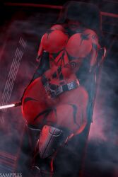 1girls 3d abs alien ass_visible_through_thighs breasts cameltoe colored_sclera colored_skin crotch darth_talon facial_mark facial_tattoo female forehead_mark glowing large_breasts leg_up lips loincloth looking_at_viewer looking_down navel no_panties pelvic_curtain presenting_pussy pussy red_skin sampples shiny shiny_skin smug solo stable_diffusion star_wars stomach_tattoo tattoo tentacle_hair thick_thighs thighhighs thighs twi'lek underboob yellow_eyes