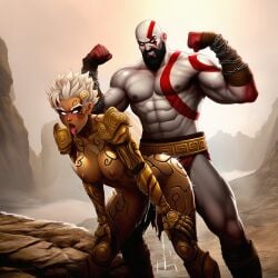2025 ai_generated ass asura_(asura's_wrath) bald breasts cum cum_inside death_battle defeat_sex defeated female god_of_war huge_cock kratos large_breasts male mtf_transformation parody penis powerscaling rule_63 sex shitpost size_difference tagme wide_hips