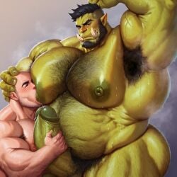 2boys abs ai_generated arm_hair armpit_fetish armpit_hair armpit_licking armpits balls bara beard big_dom_small_sub big_muscles big_nipples big_pecs big_penis chest_hair daddy dilf dominant dominant_humanoid dominant_male duo erect_nipples erection gay green_body hair hairy hairy_balls hairy_male handjob handjob_while_sucking happy_trail holding_partner huge_cock huge_muscles huge_nipples huge_pecs human human_on_humanoid human_on_orc humanoid humanoid_dominating_human humansub hunk interspecies larger_humanoid larger_male male male/male male_only muscles muscular muscular_human muscular_male musk nipples nude orc orc_male orc_on_human pec_sucking pecs penis pointy_ears pubic_hair sex size_difference smaller_human smaller_male submissive submissive_human submissive_male tessaiisan tusks worship yaoi
