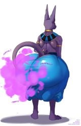1boy 2d 2d_artwork ass ass_bigger_than_head ass_focus back_to_viewer beerus big_ass big_butt big_ears blue_pants butt_focus cat_tail clothes clothing dragon_ball dragon_ball_z egyptian_cat fart fart_cloud fart_fetish farting fat_ass fat_butt feet feline furry furry_only god golden_jewelry hairless_cat hand_behind_back huge_ass huge_butt jewelry looking_away male male_fart male_only no_genitals no_sex nonhuman onomatopoeia pants purple_body purple_fart purple_fart_cloud rblxeevee skin_tight_pants solo_male standing tail