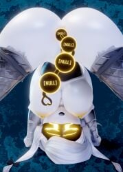 1girls 3d 3d_(artwork) 777bronzestar anal anal_beads anal_beads_in_ass anal_beads_pull ass blender blender_(software) breasts cyn_(murder_drones) female female_only glitch_productions looking_at_viewer murder_drones nightmare_waifu robot robot_girl robot_humanoid screen_face simple_background solo solo_female solo_focus stockings twintails western_cartoon yellow_eyes