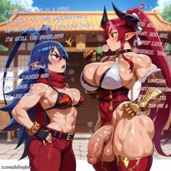 1futa 1girl1futa 1girls ? ai_generated angry antenna_hair armpit ass bare_shoulders biceps big_ass big_breasts blue_hair bra breasts canon_genderswap cleavage curvy demon_girl demon_horns dialogue disgaea disgaea_7 disgaea_d2 dress english english_dialogue english_text female futa_on_female futa_with_female futanari genderswap_(mtf) gloves half-erect height_difference higan_zesshosai horns huge_breasts intersex laharl laharl-chan large_breasts large_penis long_hair looking_at_another midriff muscular muscular_female muscular_futa nbaghu nippon_ichi_software pants pelvic_curtain pelvic_curtain_aside penis pointy_ears ponytail red_dress red_eyes red_hair red_pants rule_63 shiny_skin size_difference sleeveless text thick_penis thick_thighs thighs toned_female veiny_penis voluptuous voluptuous_female