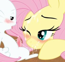 <3_eyes angel_(mlp) blush cum cum_in_mouth cum_inside cum_on_face cum_string duo equine erection eyelashes fellatio female feral feral_on_feral fluttershy_(mlp) friendship_is_magic fur hair half-closed_eyes heart horse interspecies lagomorph larger_female male mammal my_little_pony one_eye_closed open_mouth oral orgasm pegasus penis pink_hair pony rabbit sex size_difference smaller_male smile soulcentinel straight tongue tongue_out white_fur wings