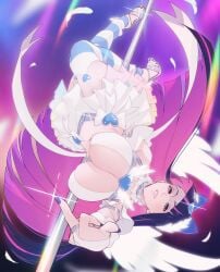 1girls absurdres angel angel_girl angel_wings angelic armwear big_breasts big_thighs boobs_bigger_than_head breasts breasts_bigger_than_head busty busty_female child_bearing_hips curvaceous curvaceous_body curvaceous_female curvaceous_figure curvy curvy_body curvy_female curvy_figure dancing feathered_wings feathers female female_focus female_only fingernails flexible hanpetos highres huge_boobs huge_breasts huge_thighs large_boobs large_breasts large_hips large_thighs large_tits legwear light-skinned light-skinned_female light_skin long_hair middle_finger multicolored_hair new_panty_&_stocking_with_garterbelt painted_fingernails painted_toenails pale-skin pale-skinned_female pale_skin panty_&_stocking_with_garterbelt pink_hair pole pole_dancing purple_hair shiny skindentation skirt stocking_anarchy stockings striped striped_clothes striped_legwear striped_stockings striped_thighhighs stripper stripper_pole thick_thighs thighs tits_bigger_than_head toenail_polish toenails toes two-tone_hair two_tone_hair very_long_hair wide_hipped_female wide_hips