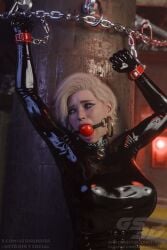 3d 3d_(artwork) 3d_model 3d_render blonde_female blonde_hair blonde_hair blonde_hair_female blue_eyes bondage bondage bound bound_and_gagged chained chains collar collared female female_focus female_only gag gagged gagged_female gs3d hoop_earrings hoop_earrings_oversized latex latex_bodysuit latex_clothing latex_suit rubber rubber_bodysuit rubber_clothing rubber_suit slave slave_collar slavegirl slut struggle struggling struggling_prey struggling_to_get_out whore