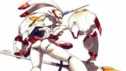 1girls ass darling_in_the_franxx humanoid rear_view robot_girl strelizia