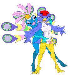 2015 4_toes 5_fingers abs absurd_res animal_crossing anisodactyl anthro anthro_on_anthro anthrofied athletic avian balls beak bedroom_eyes biped bird black_eyes blue_feathers blue_tail caress claws countershade_torso countershading cyan_feathers duo eye_roll eyelashes eyeshadow feathered_wings feathers femboy fondling front_view full-length_portrait gay girly glans gloves_(marking) green_feathers green_tail half-closed_eyes half-erect headdress hi_res humanoid_hands humanoid_penis jay_(animal_crossing) looking_pleasured makeup male markings mascara moan mostly_nude multicolored_feathers multicolored_tail muscular muscular_male nintendo nude open_beak open_mouth open_smile pave_(animal_crossing) peacock peacock_feather pecs penis pink_feathers pink_penis pink_tail portrait purple_feathers purple_tail red_feathers seductive simple_background smile socks_(marking) spread_arms standing tail_feathers talons toe_claws toes video_games vinny_van_yiffy white_background white_balls white_claws white_countershading white_feathers winged_arms wings yaoi yellow_beak yellow_feathers yellow_tail